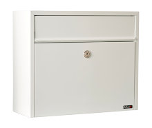 Allux postkasse 110 - hvit (sylinderlås)